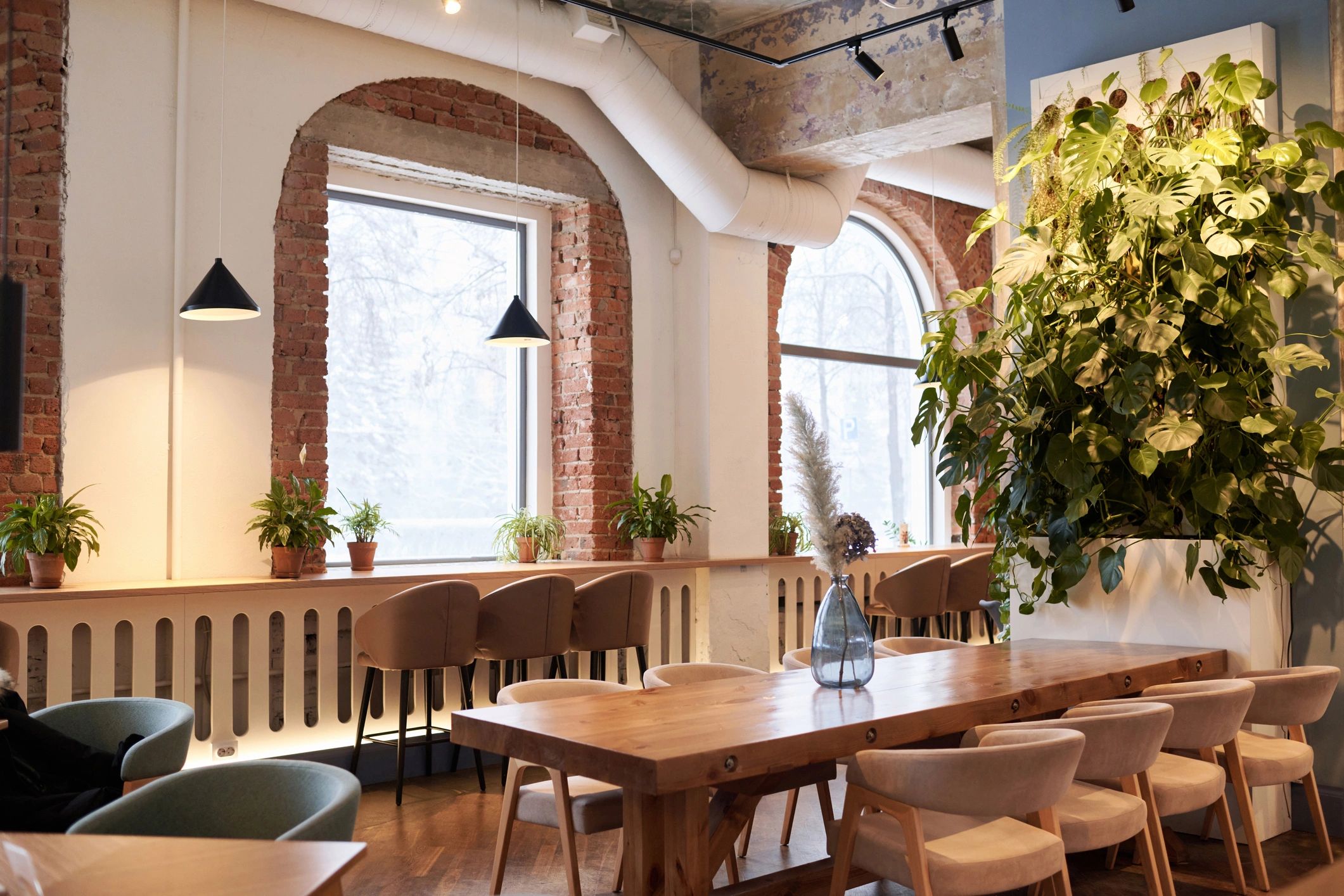 High-end finished interior showing upgraded commercial finishes